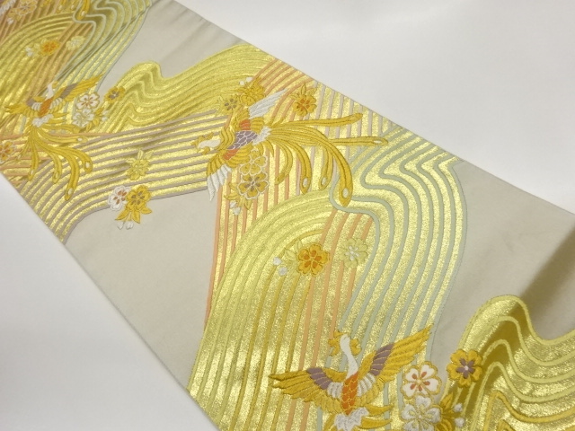 JAPANESE KIMONO / FUKURO OBI / PHEONIX & STREAM WATER 